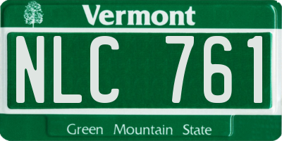 VT license plate NLC761
