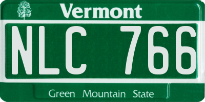 VT license plate NLC766