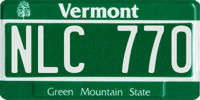 VT license plate NLC770