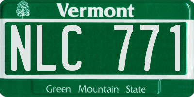 VT license plate NLC771