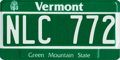 VT license plate NLC772