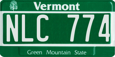 VT license plate NLC774