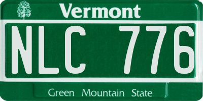 VT license plate NLC776