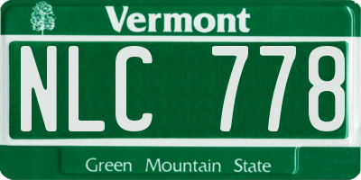 VT license plate NLC778