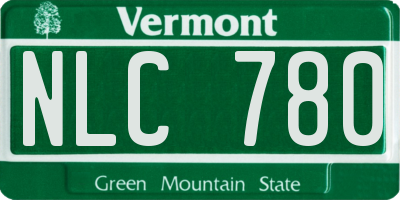 VT license plate NLC780