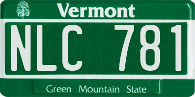 VT license plate NLC781