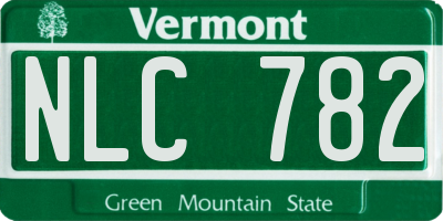 VT license plate NLC782