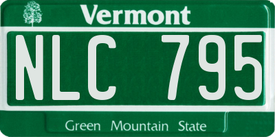 VT license plate NLC795