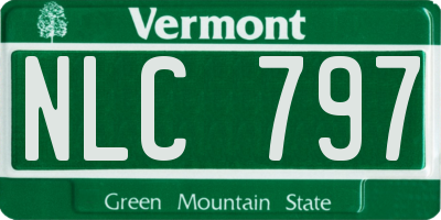 VT license plate NLC797