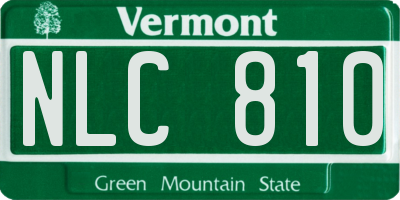 VT license plate NLC810