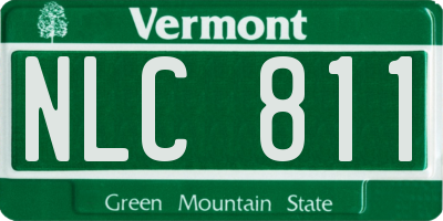 VT license plate NLC811