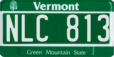 VT license plate NLC813