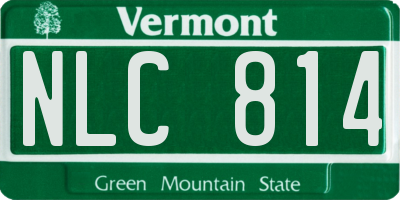 VT license plate NLC814