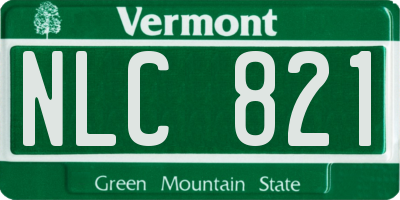VT license plate NLC821