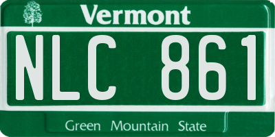 VT license plate NLC861