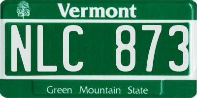 VT license plate NLC873