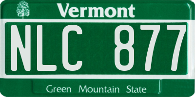 VT license plate NLC877