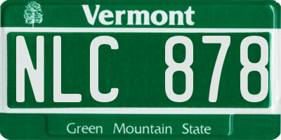 VT license plate NLC878