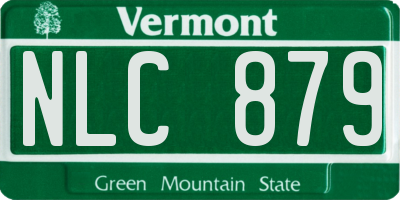 VT license plate NLC879