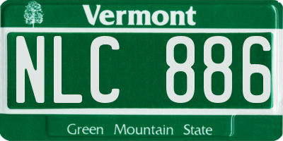 VT license plate NLC886