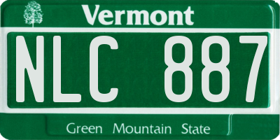 VT license plate NLC887
