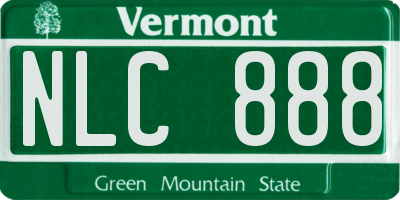 VT license plate NLC888