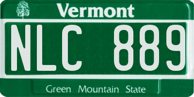 VT license plate NLC889