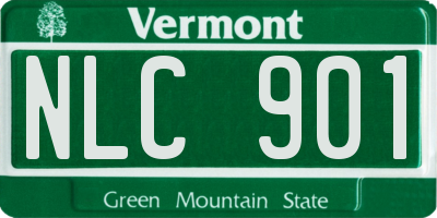 VT license plate NLC901