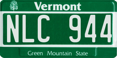 VT license plate NLC944