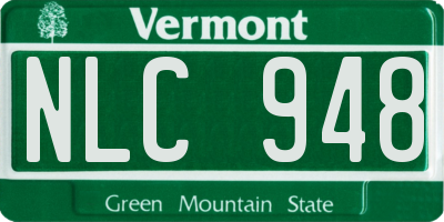 VT license plate NLC948
