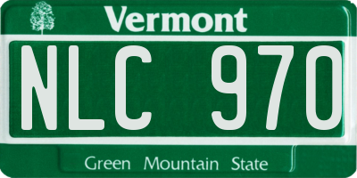 VT license plate NLC970