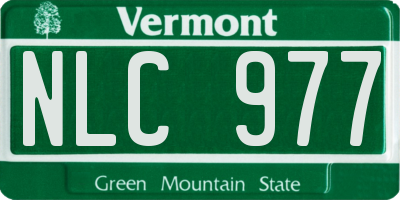 VT license plate NLC977