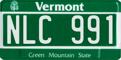 VT license plate NLC991