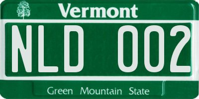 VT license plate NLD002