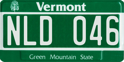 VT license plate NLD046