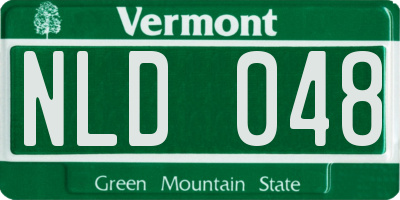 VT license plate NLD048