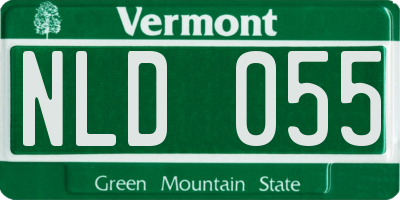VT license plate NLD055