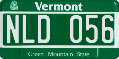 VT license plate NLD056