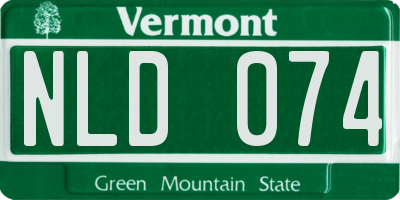 VT license plate NLD074