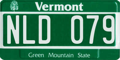 VT license plate NLD079