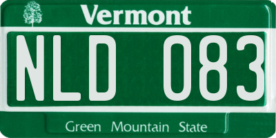 VT license plate NLD083