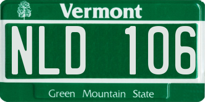 VT license plate NLD106