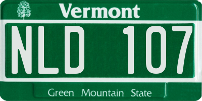 VT license plate NLD107