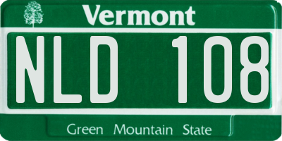 VT license plate NLD108