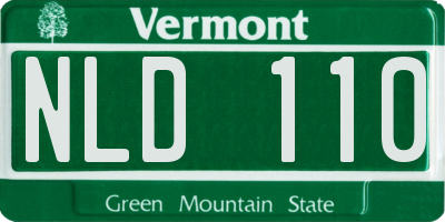 VT license plate NLD110