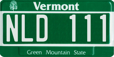 VT license plate NLD111