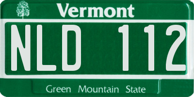 VT license plate NLD112