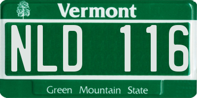 VT license plate NLD116