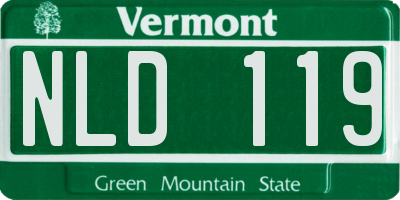 VT license plate NLD119