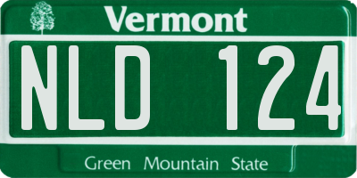 VT license plate NLD124